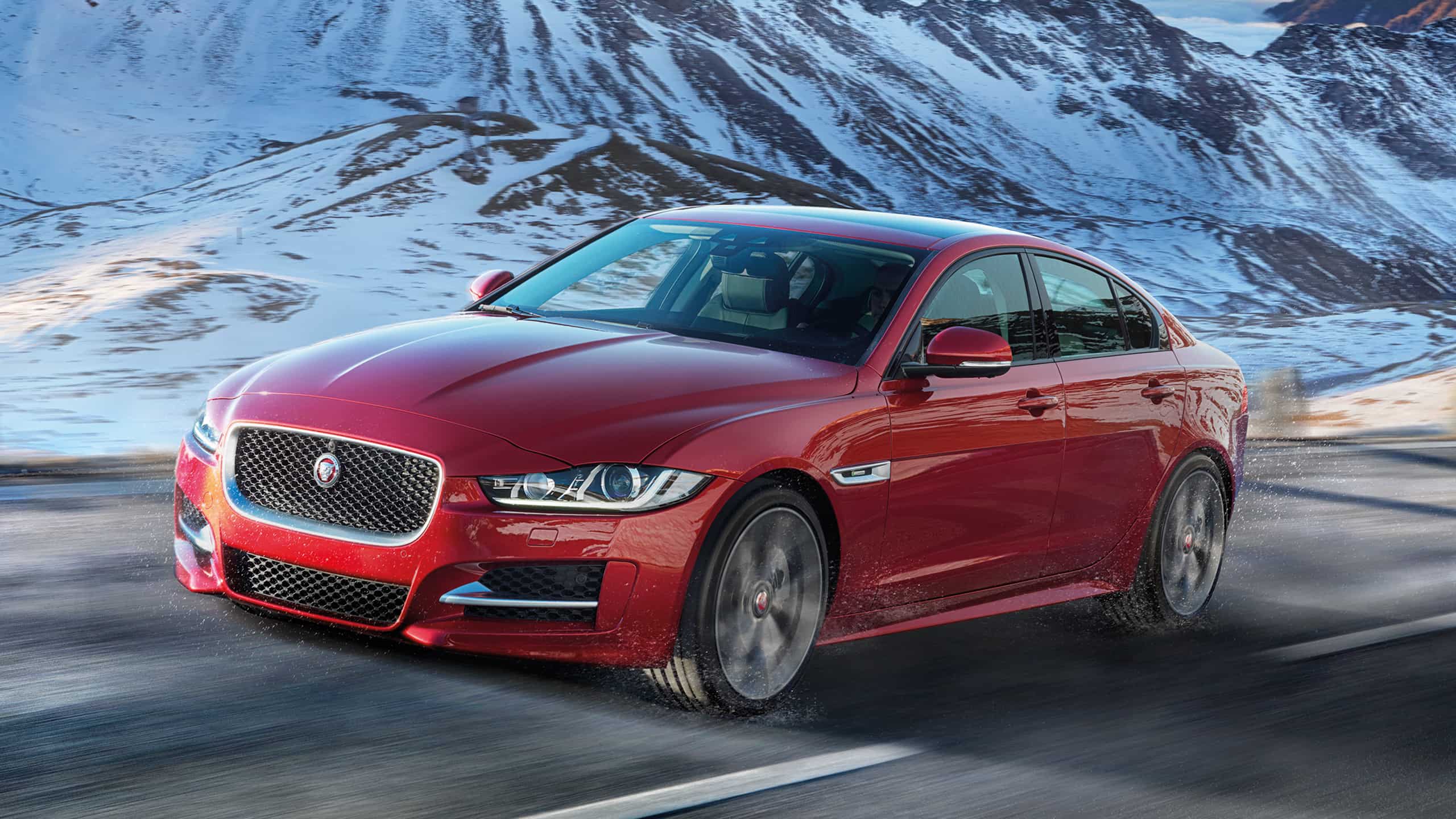 Jaguar XE running on Snow Hill Road