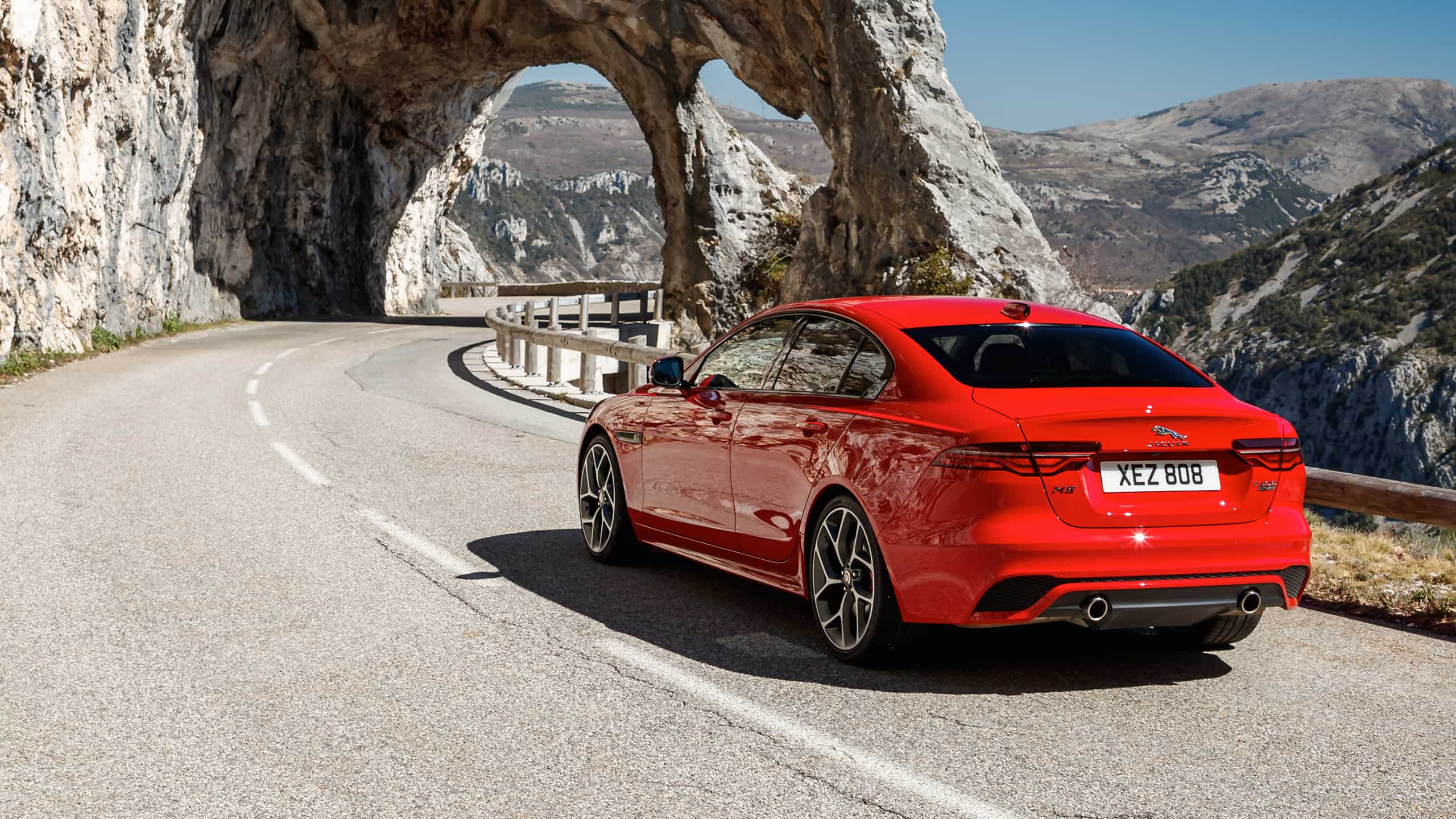 XE R-Dyanamic Caldera Red on road