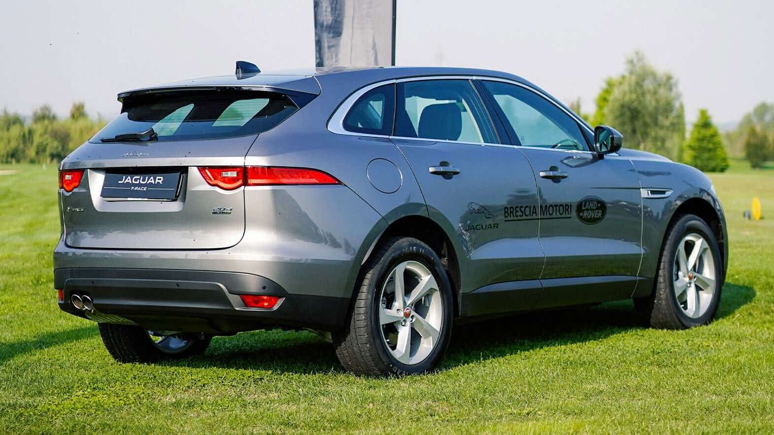 Jaguar F-Pace in golf course