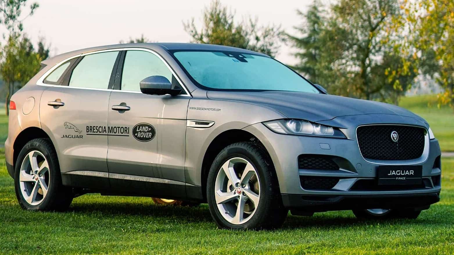 Jaguar F-Pace in golf course