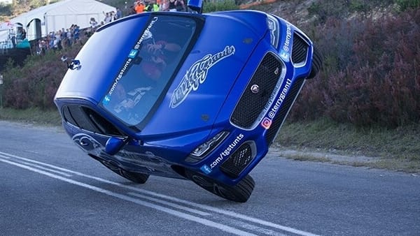 Blue Jaguar on 2 wheels