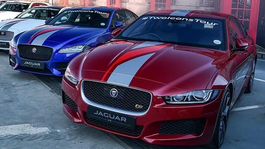 Jaguar XE standing in queue
